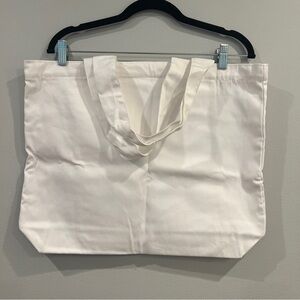 Guidi White Big Logo Tote Bag